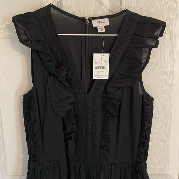 NWT J. Crew Factory V-neck smocked midi dress, size 00 - Picture 2 of 5
